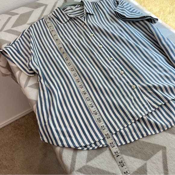 Madewell Hilltop Shirt in Savin Stripe‎ size Small Boxy fit - Picture 9 of 9